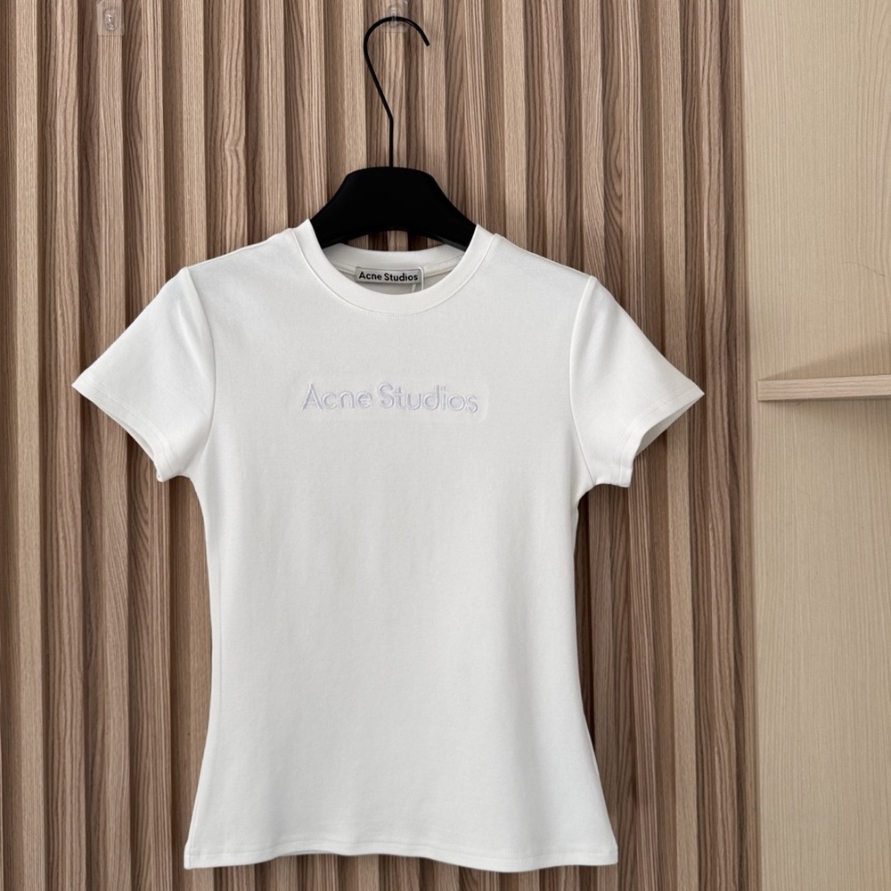 Acne White Short Sleeve Tee